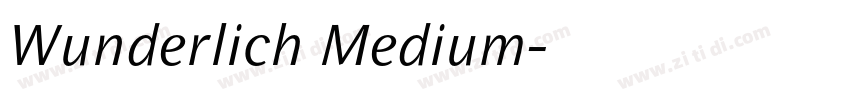 Wunderlich Medium字体转换